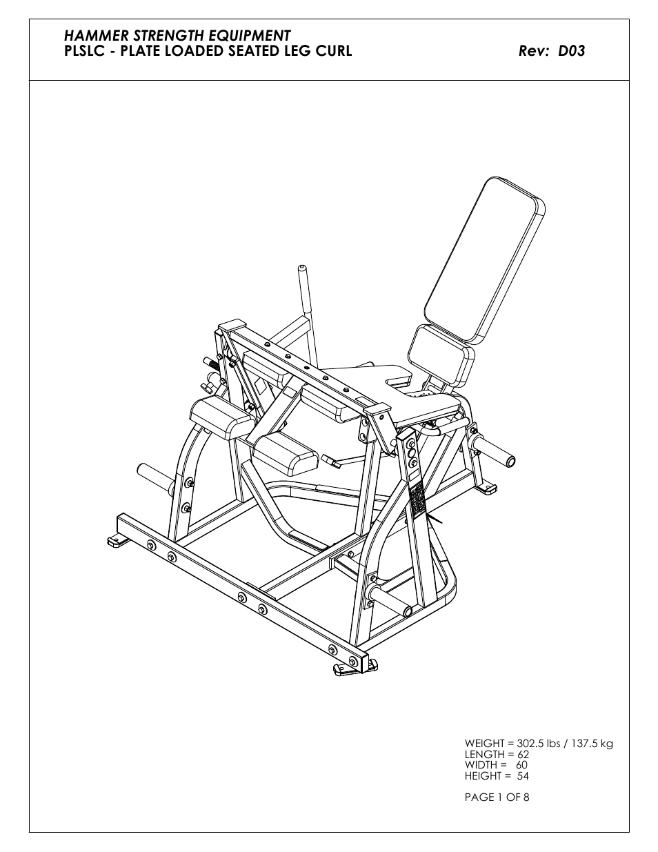 Life Fitness PLSLC User Manual | 8 pages