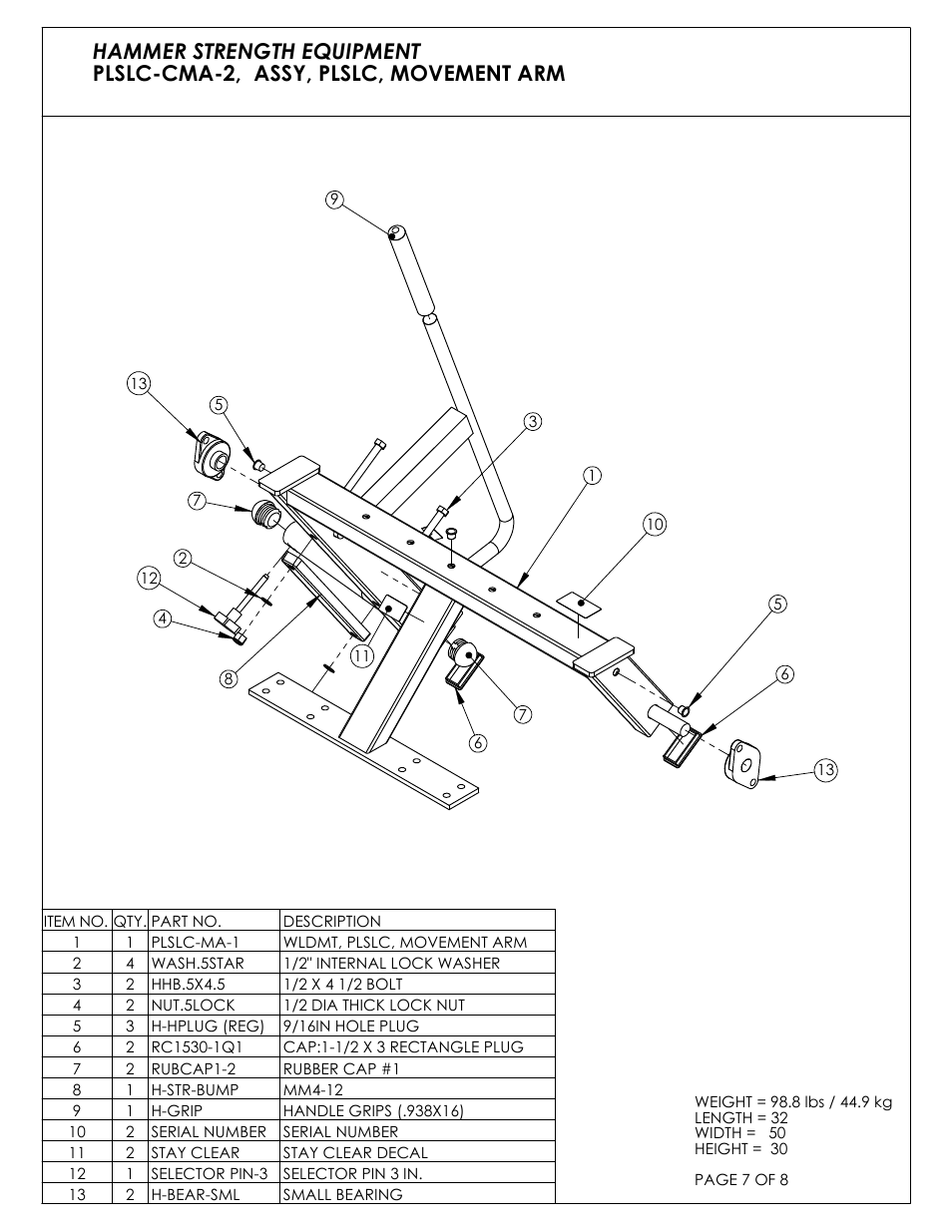 Life Fitness PLSLC User Manual | Page 7 / 8