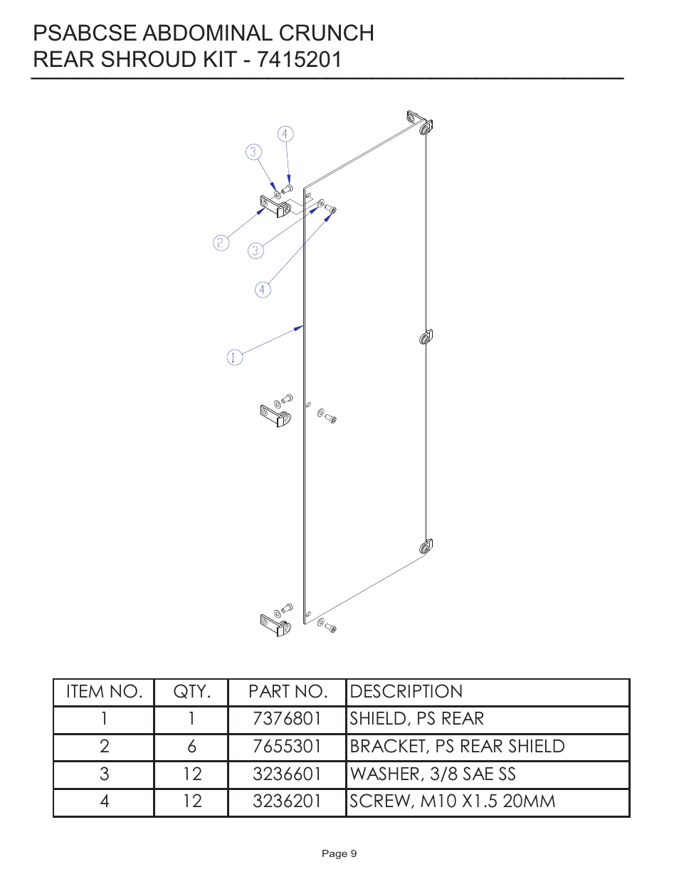 Life Fitness Pro 2 Series PSABCSE User Manual | Page 9 / 12