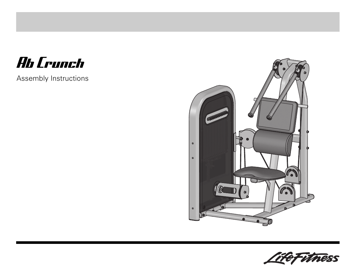 Life Fitness Ab Crunch User Manual | 8 pages