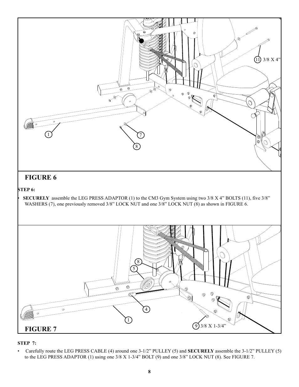 Figure 6, Figure 7 | Life Fitness CM3 User Manual | Page 8 / 13