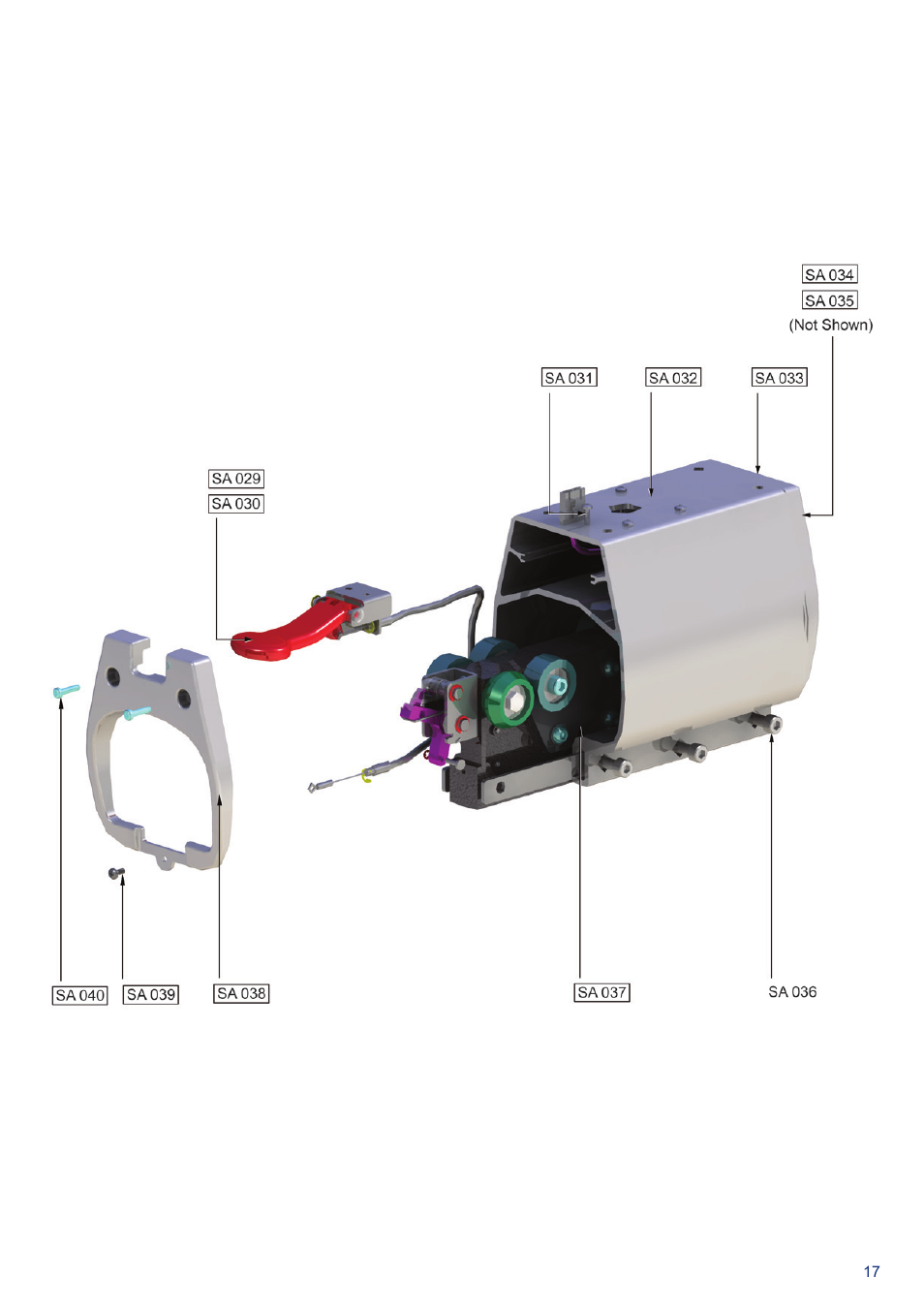 Carriage assembly | Life Fitness PCSR-ALL User Manual | Page 18 / 24