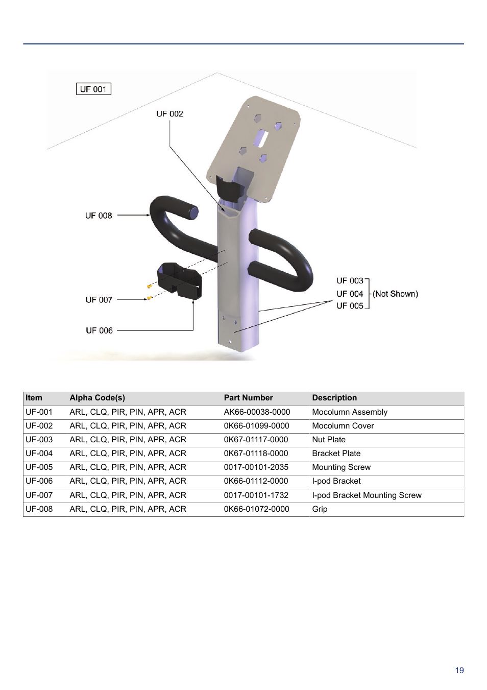 Upper frame, Monocolumn assembly | Life Fitness PCSR-ALL User Manual | Page 20 / 24