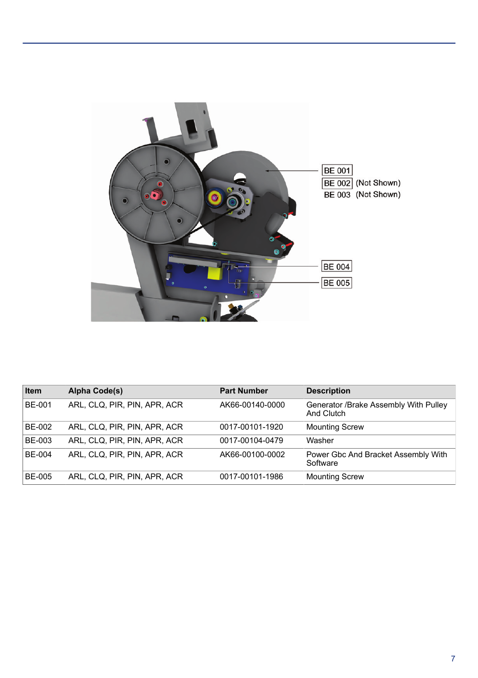 Base frame electronics, Generator and gbc assembly | Life Fitness PCSR-ALL User Manual | Page 8 / 24