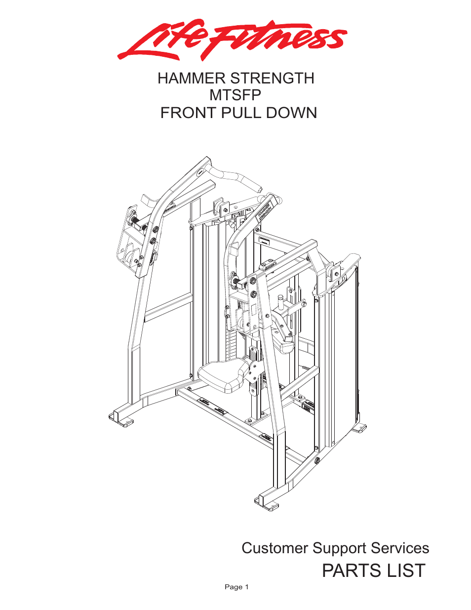 Life Fitness MTSFP User Manual | 17 pages