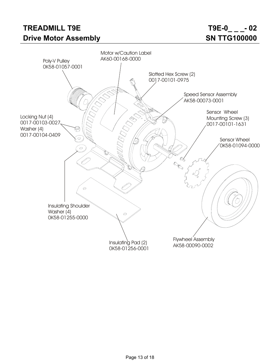 Treadmill t9e | Life Fitness T9e User Manual | Page 13 / 18