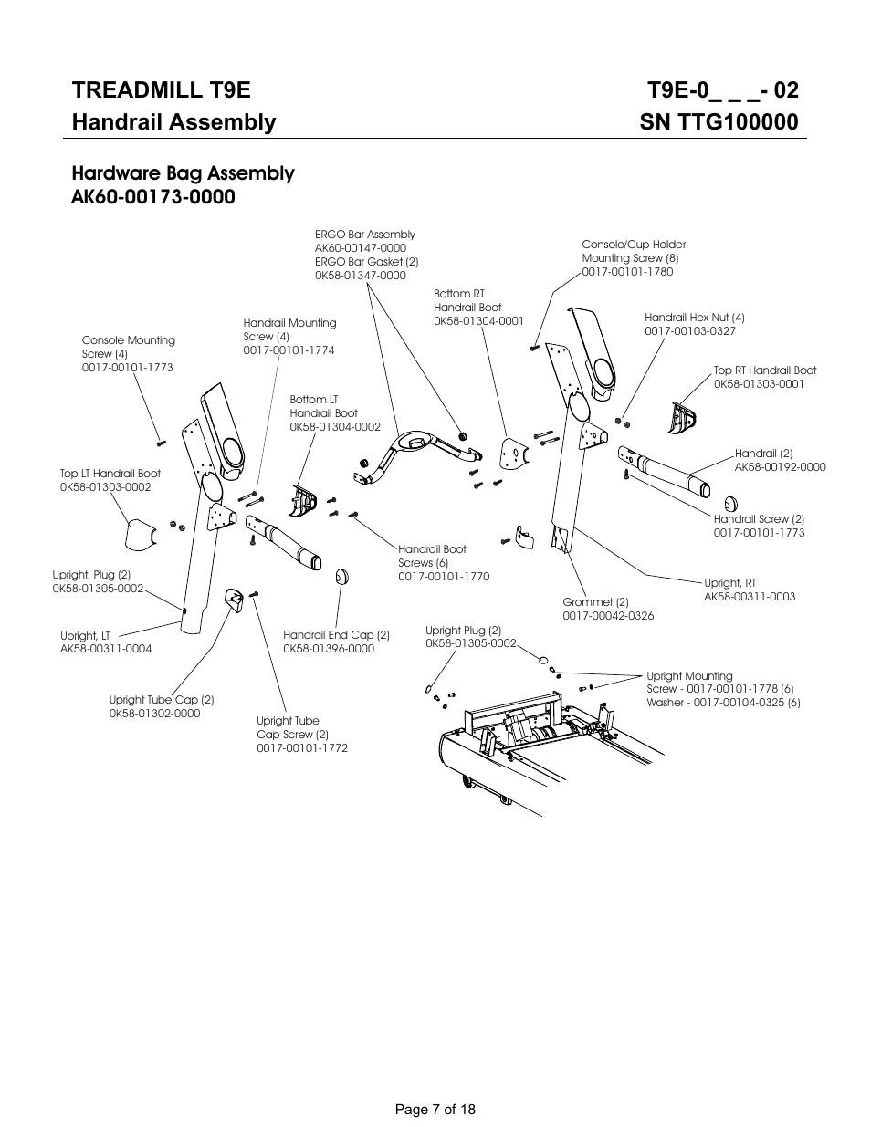 Treadmill t9e | Life Fitness T9e User Manual | Page 7 / 18