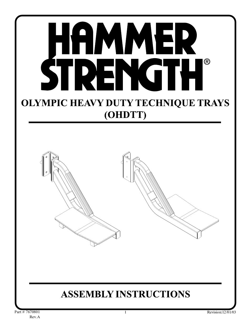 Life Fitness OHDTT User Manual | 4 pages