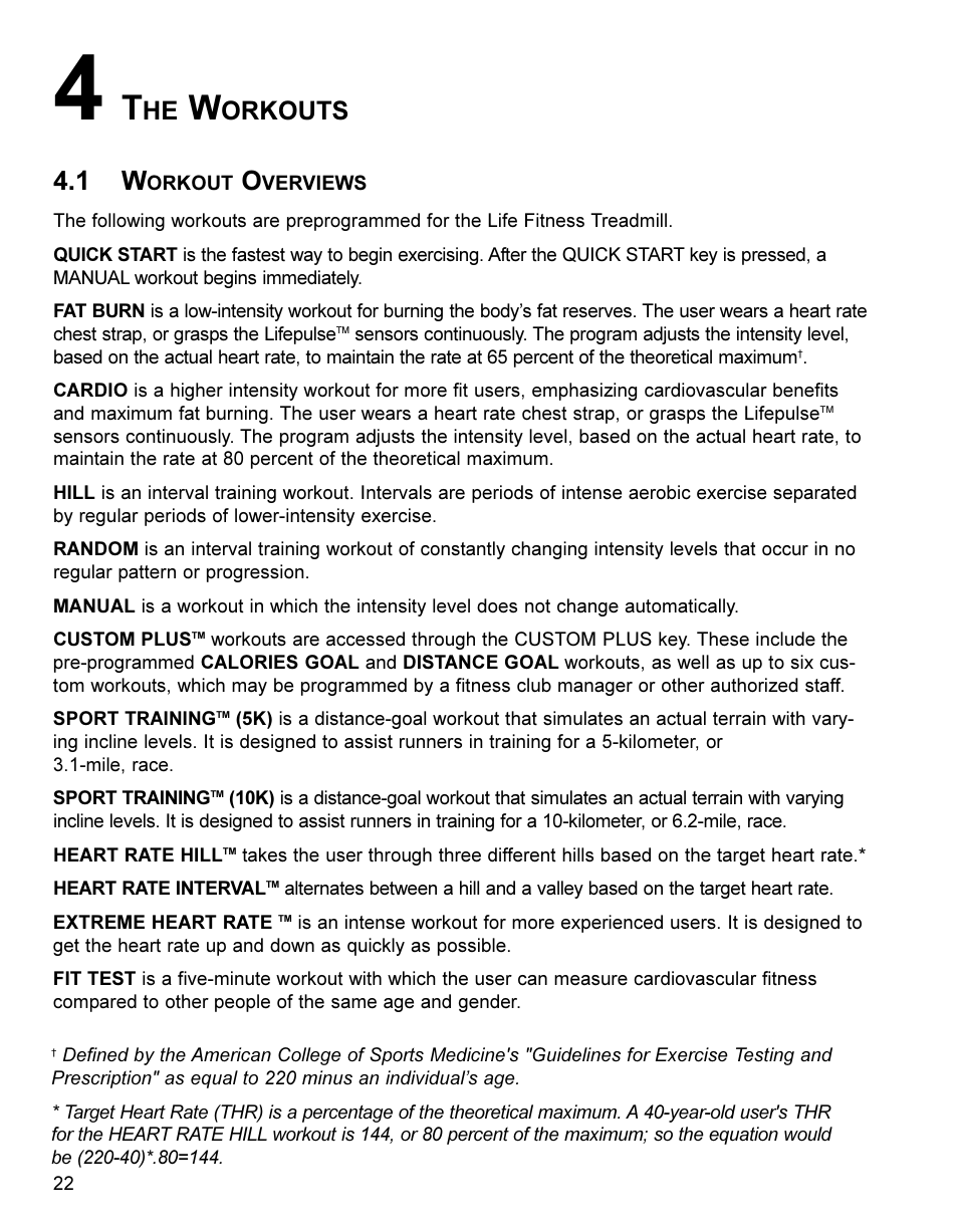 Orkouts | Life Fitness Treadmill User Manual | Page 22 / 47