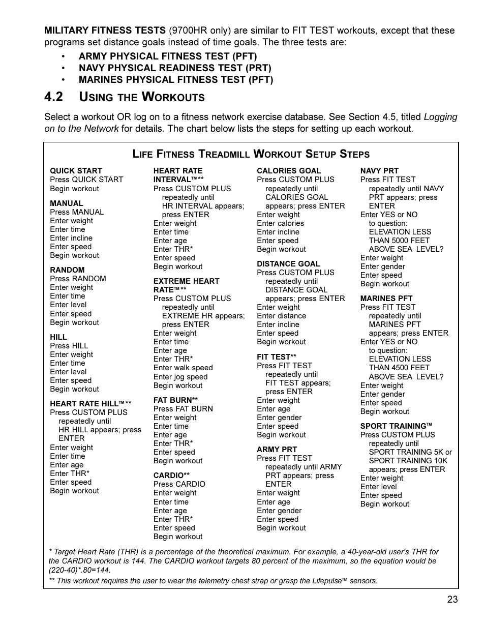 Sing the, Orkouts | Life Fitness Treadmill User Manual | Page 23 / 47