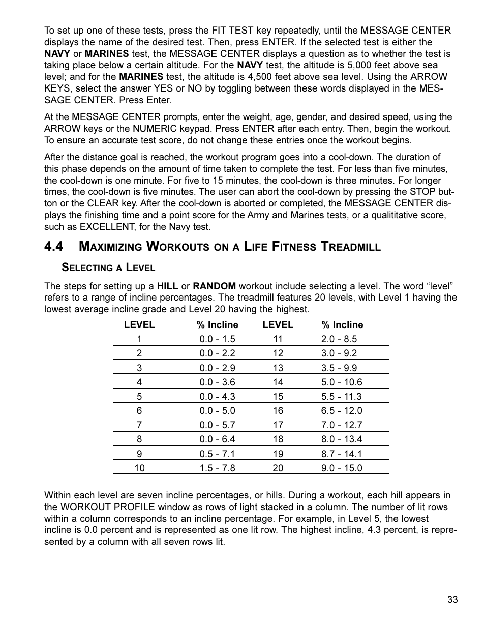Life Fitness Treadmill User Manual | Page 33 / 47