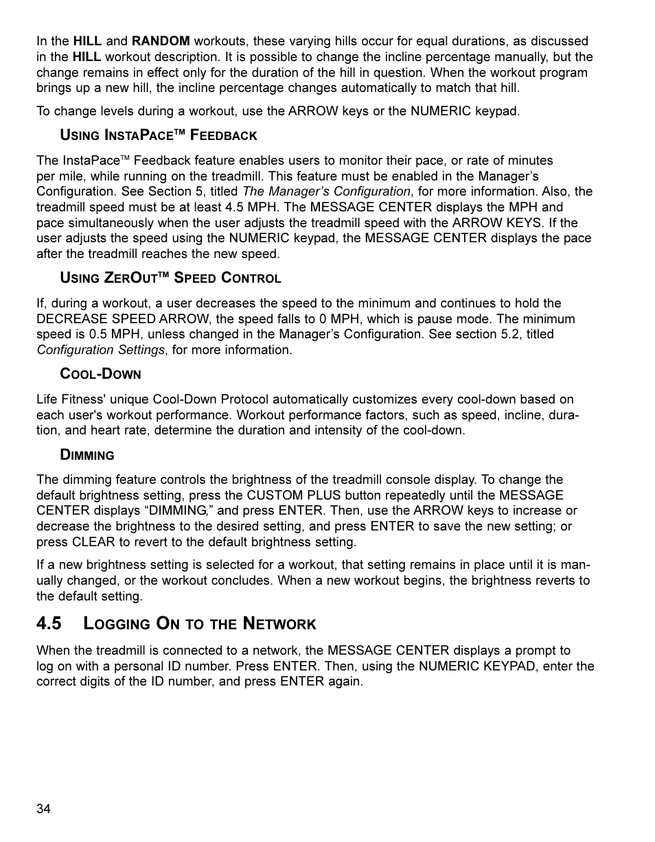 Life Fitness Treadmill User Manual | Page 34 / 47