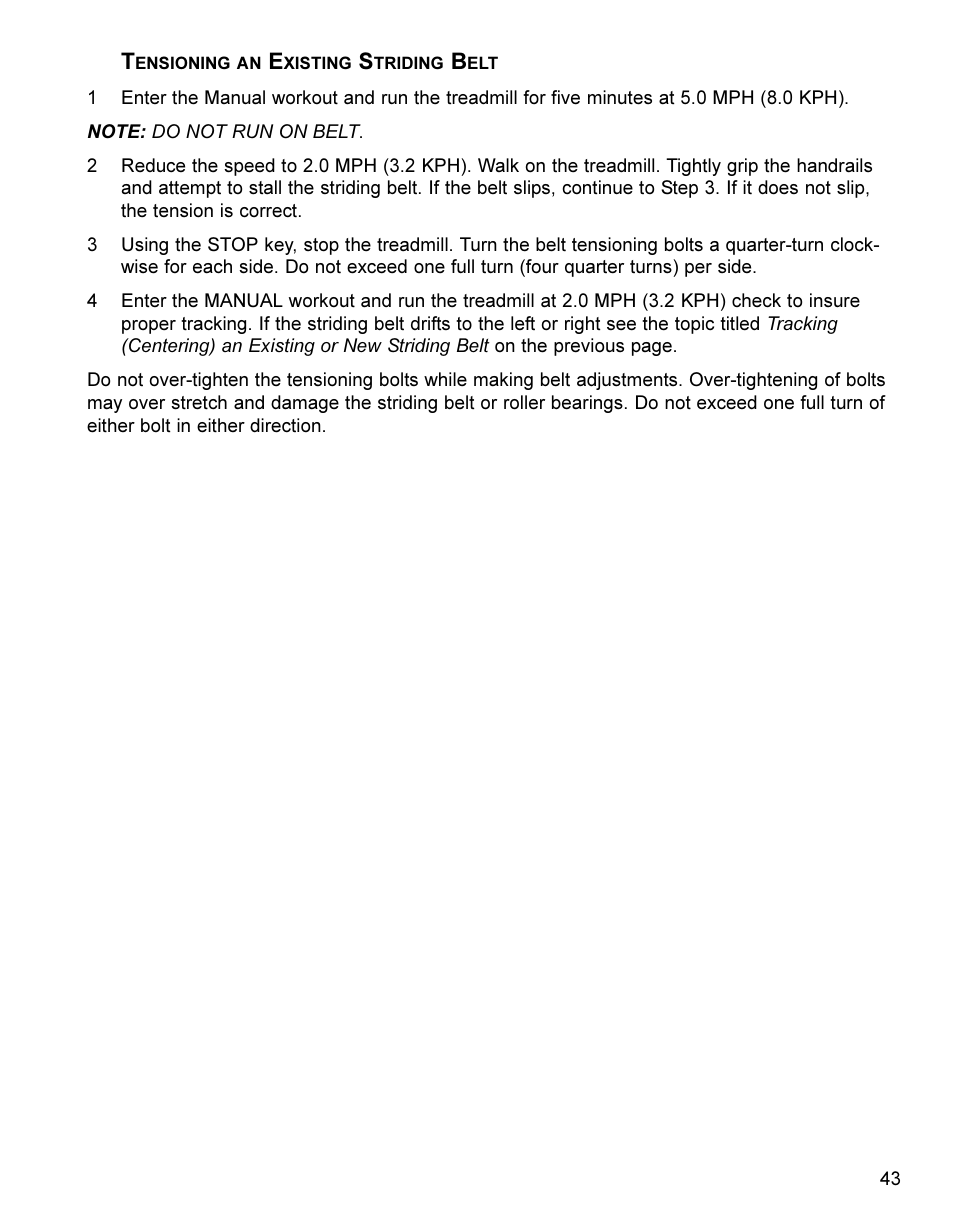 Life Fitness Treadmill User Manual | Page 43 / 47