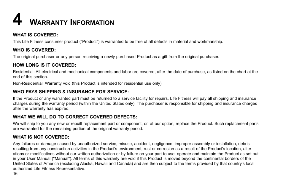 Life Fitness C1 User Manual | Page 17 / 22