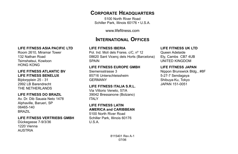 Life Fitness C1 User Manual | Page 2 / 22