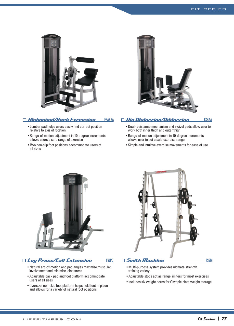 Life Fitness 72\Fit Series User Manual | Page 6 / 10