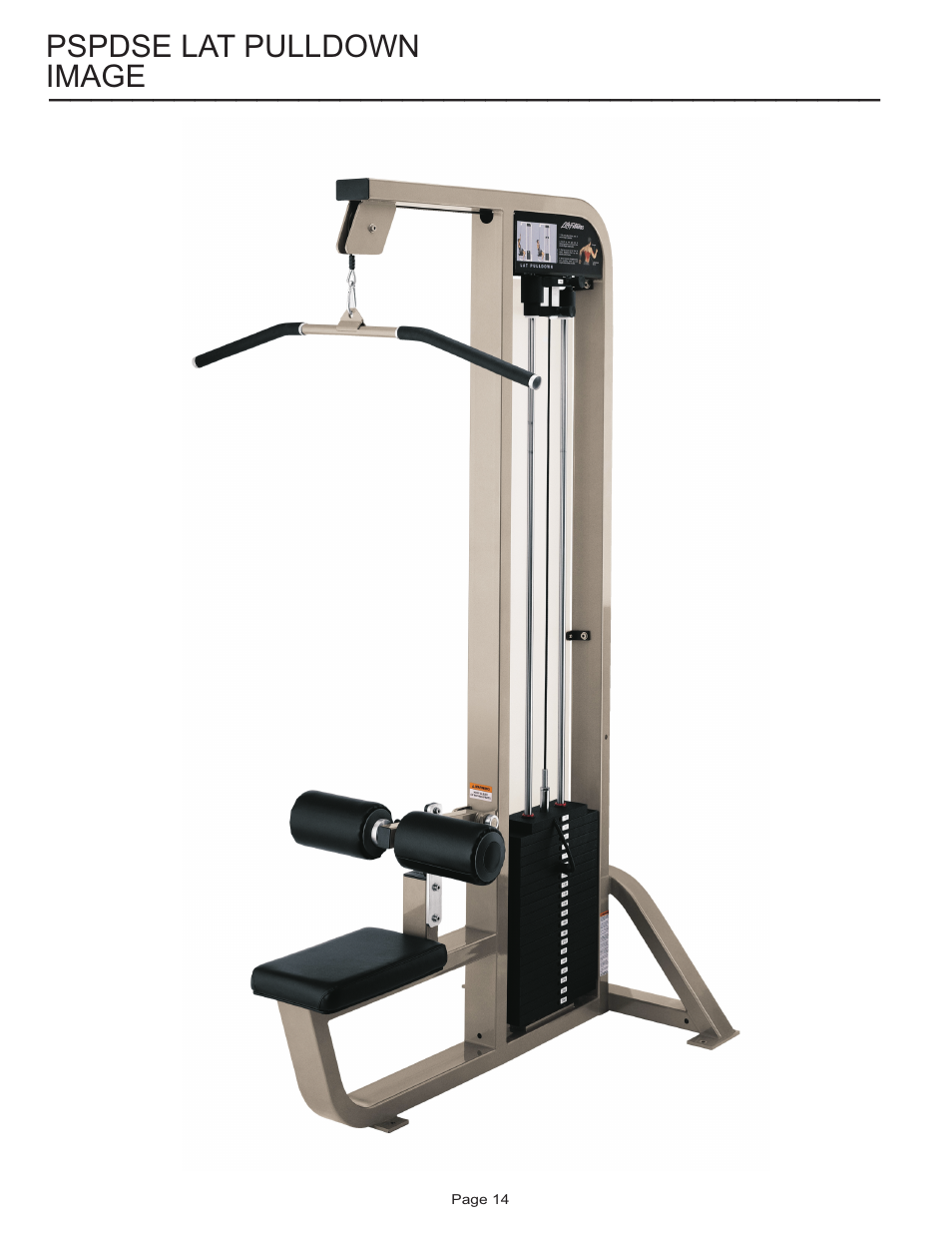 Life Fitness Pro 2 Series PSPDSE User Manual | Page 14 / 14