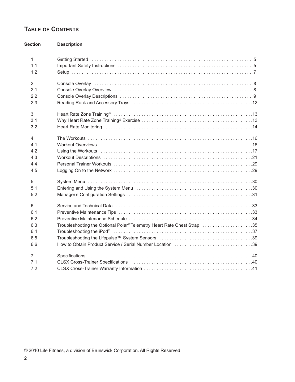 Life Fitness M051-00K61-A132 User Manual | Page 3 / 42