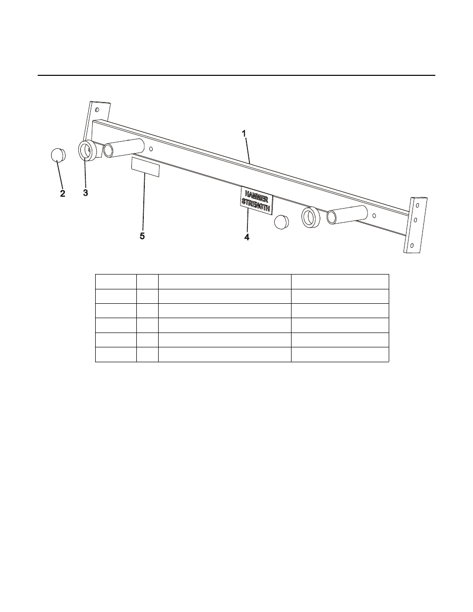 Gbhp – front crossmember, Hammer strength equipment | Life Fitness GBHP User Manual | Page 6 / 9