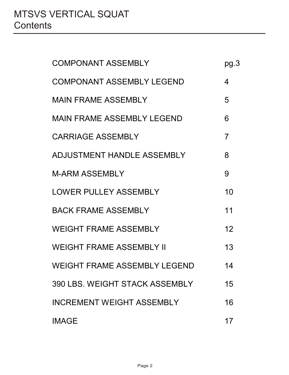 Life Fitness MTSVS User Manual | Page 2 / 17