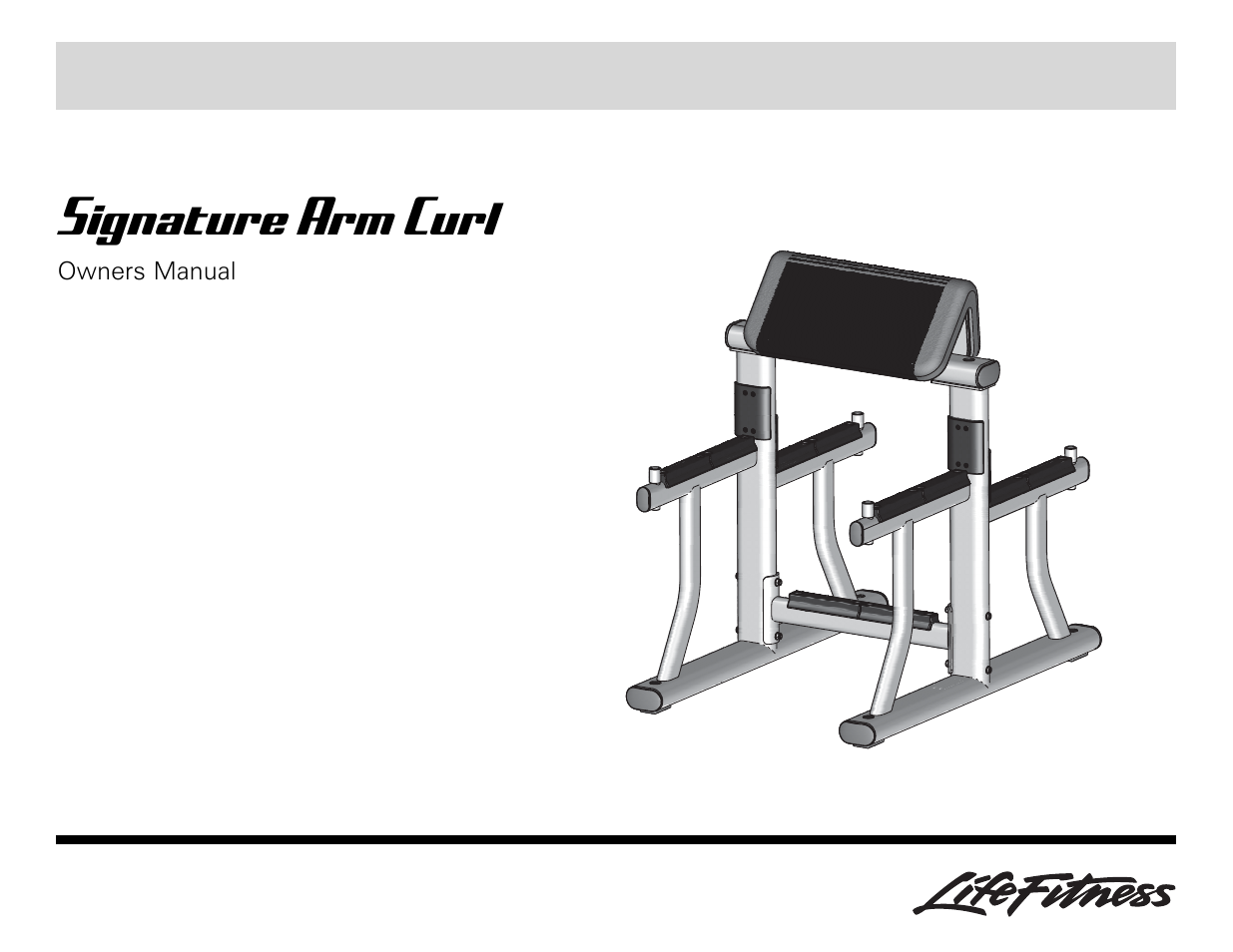 Life Fitness Arm Curl User Manual | 8 pages