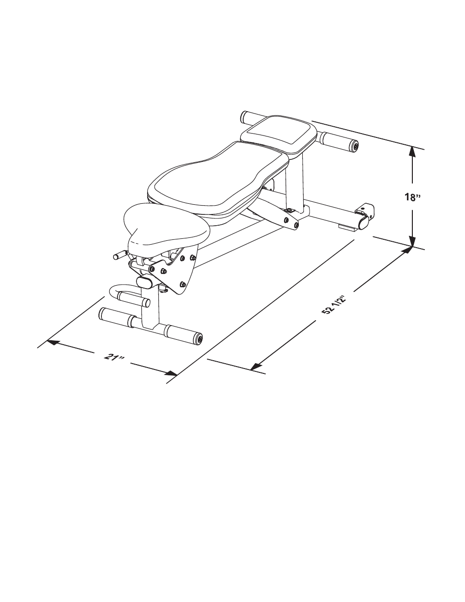 Bench dimensions | Life Fitness LFADJ User Manual | Page 3 / 17