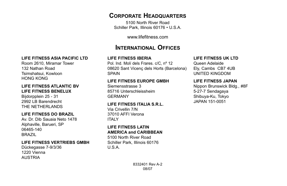 Life Fitness X7 User Manual | Page 2 / 45