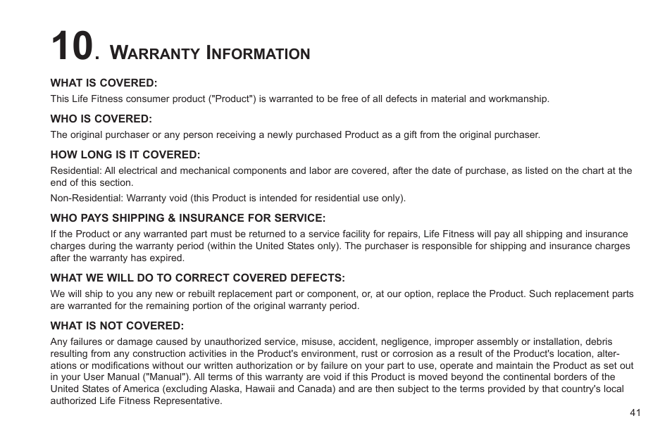 Life Fitness X7 User Manual | Page 42 / 45