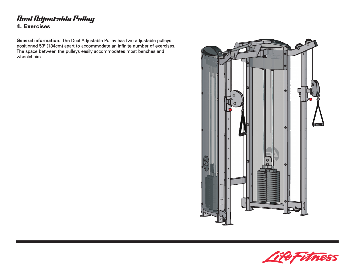 Dual adjustable pulley | Life Fitness Dual Adjustable Pulley User Manual | Page 11 / 13