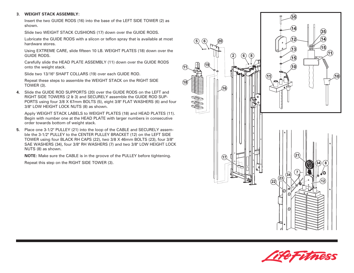Life Fitness Dual Adjustable Pulley User Manual | Page 5 / 13