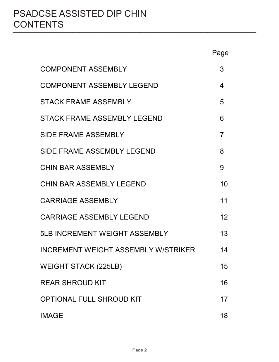 Life Fitness Pro 2 Series PSADCSE User Manual | Page 2 / 18