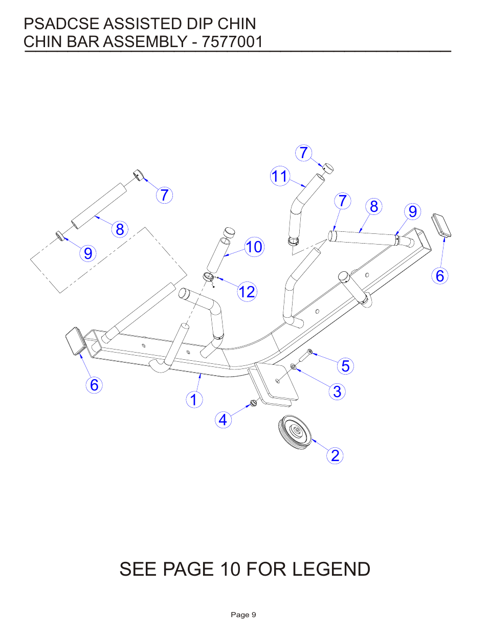 See page 10 for legend | Life Fitness Pro 2 Series PSADCSE User Manual | Page 9 / 18