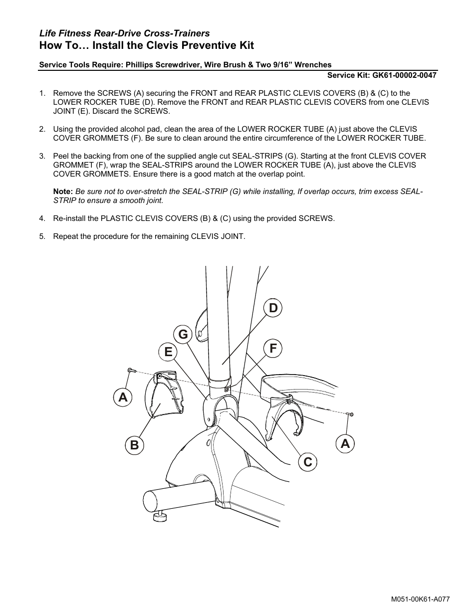 Life Fitness GK61-00002-0047 User Manual | 1 page