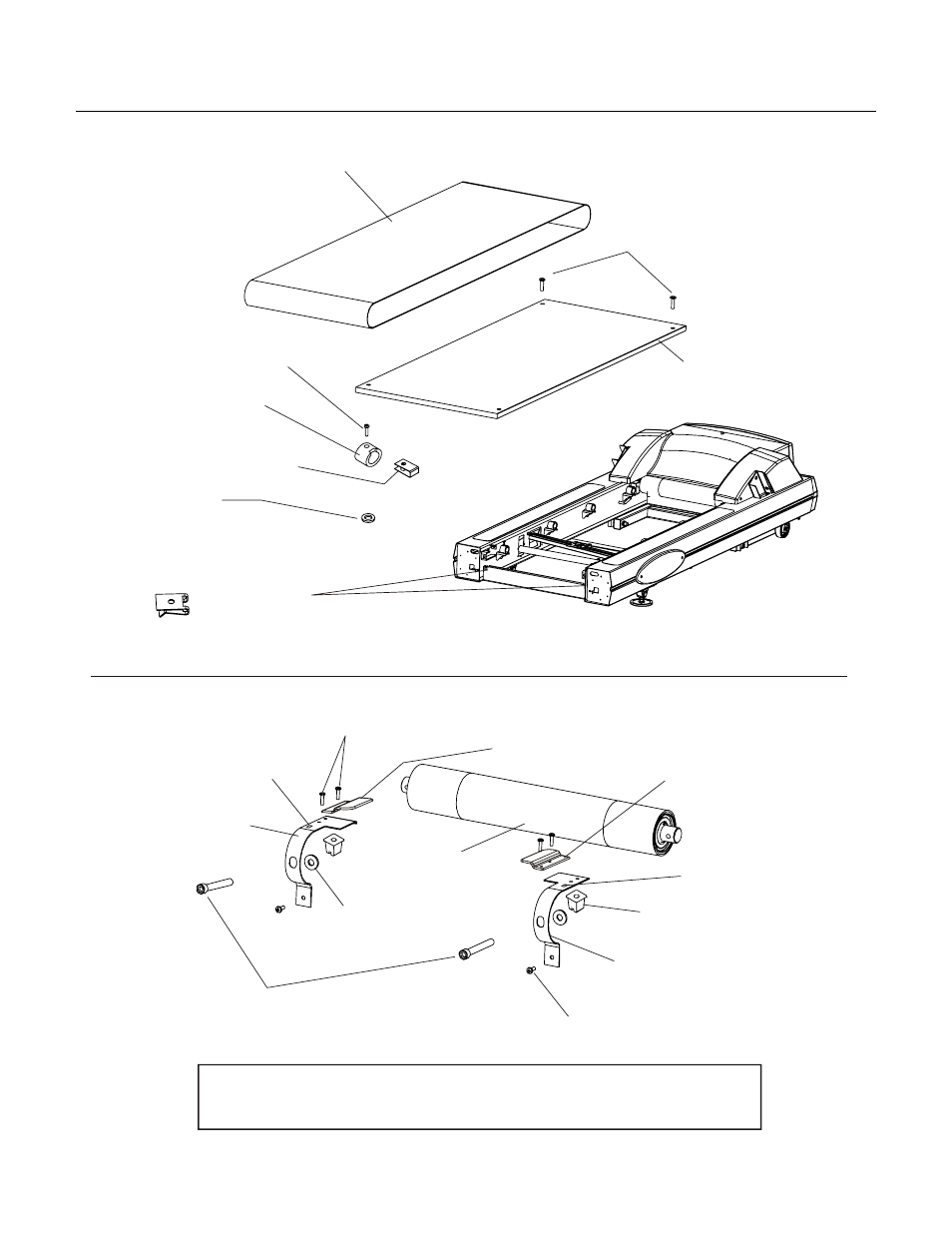 Belt, dek, rear roller | Life Fitness TR95 User Manual | Page 6 / 18