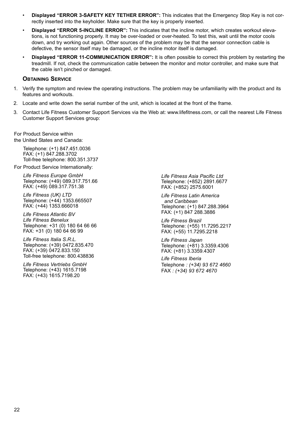 Life Fitness ST55 Treadmill User Manual | Page 23 / 24