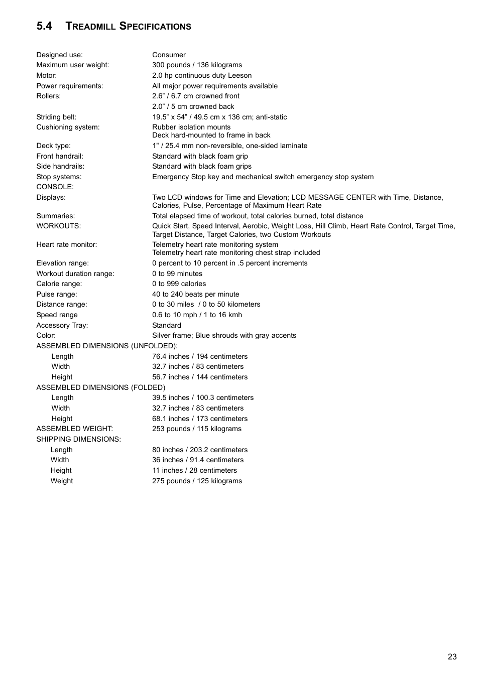 Life Fitness ST55 Treadmill User Manual | Page 24 / 24