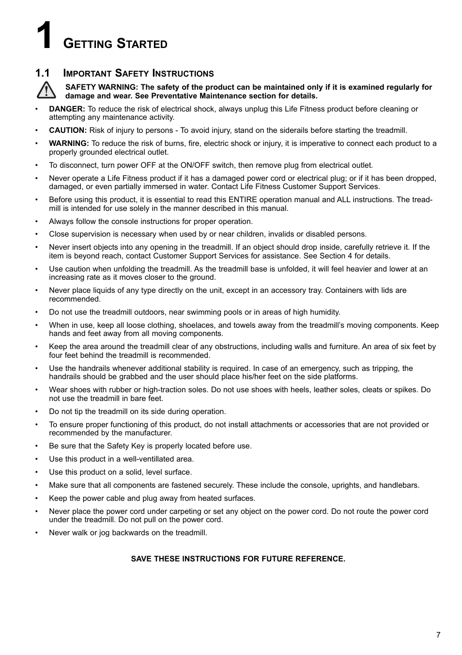 Etting, Tarted | Life Fitness ST55 Treadmill User Manual | Page 8 / 24