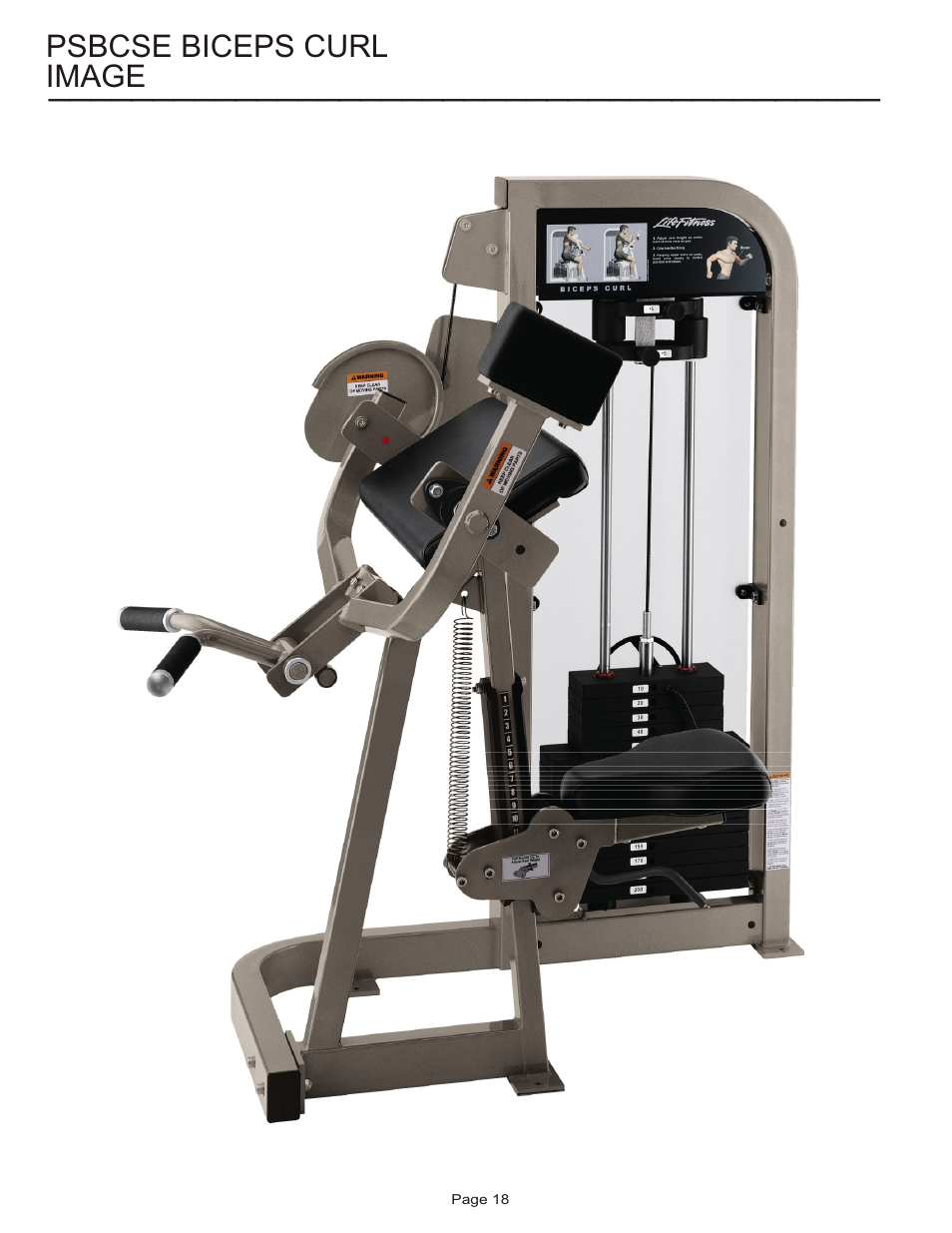 Life Fitness Pro 2 Series PSBCSE User Manual | Page 18 / 18