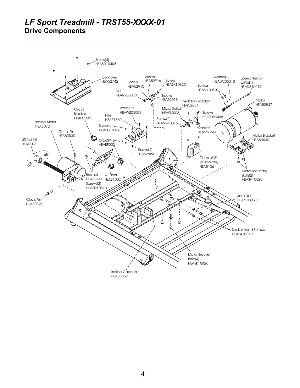 Drive components | Life Fitness TRST55-XXXX-01 User Manual | Page 4 / 9