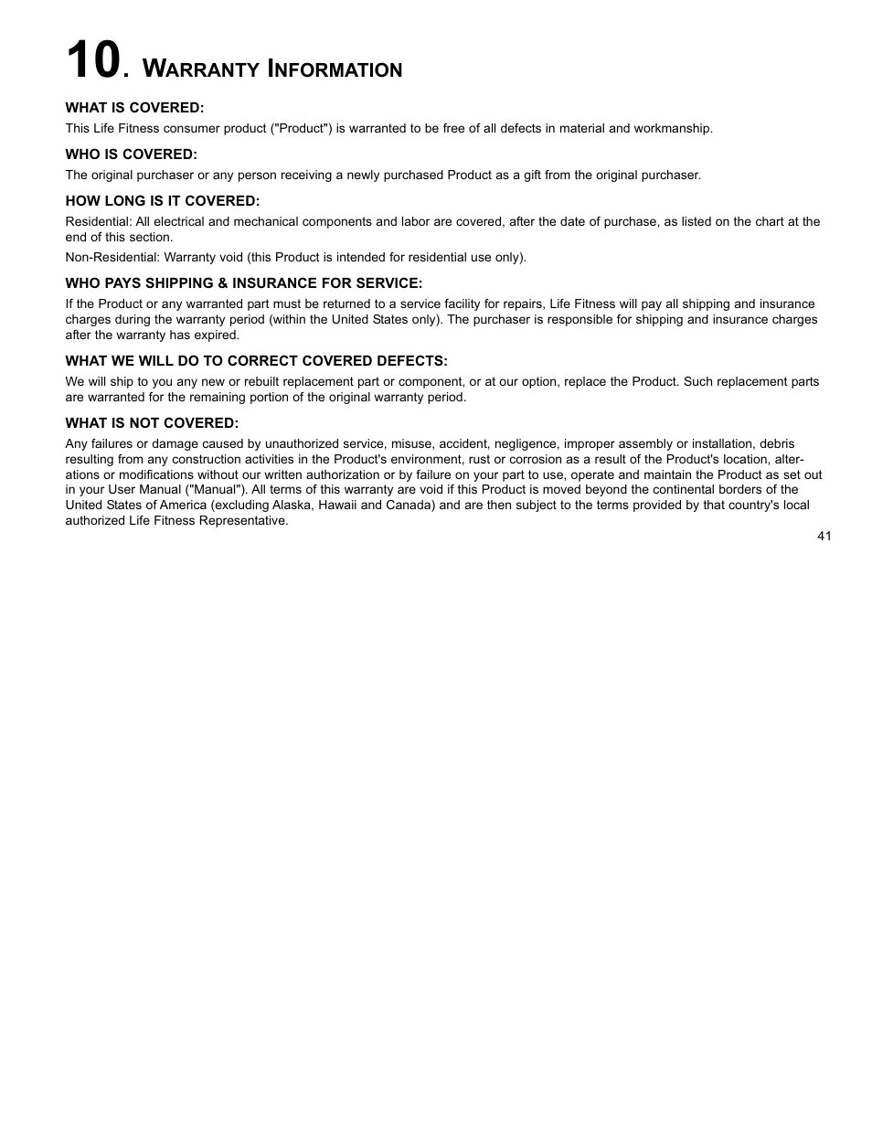 Life Fitness X8 User Manual | Page 44 / 47