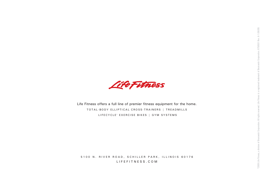 Life Fitness X8 User Manual | Page 47 / 47