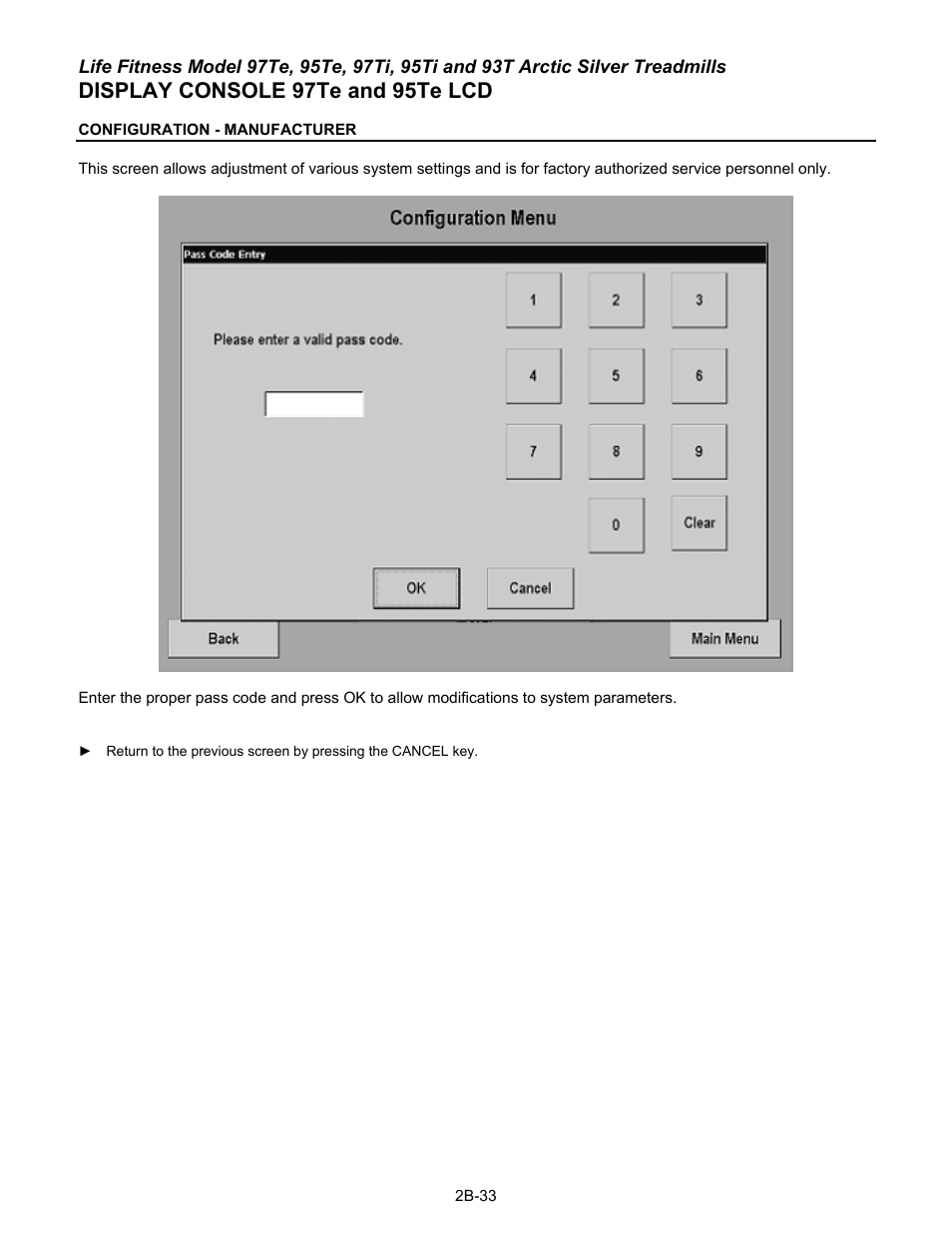 Display console 97te and 95te lcd | Life Fitness 93T User Manual | Page 100 / 190