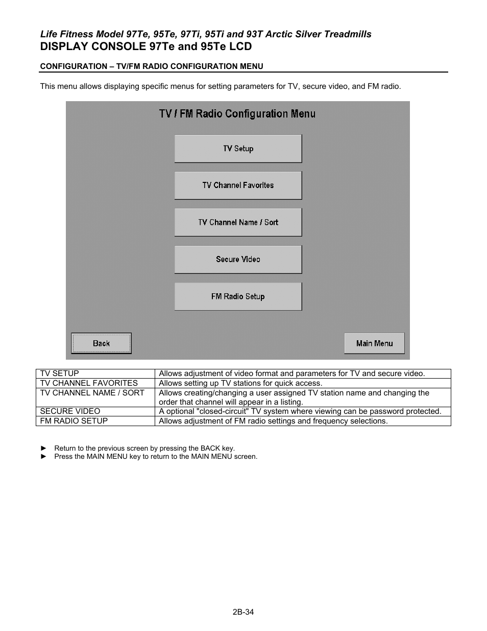 Display console 97te and 95te lcd | Life Fitness 93T User Manual | Page 101 / 190