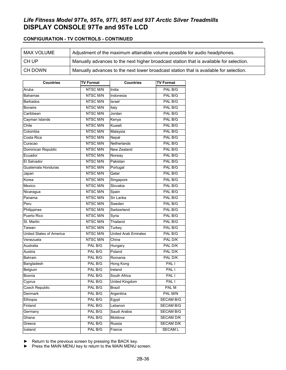 Display console 97te and 95te lcd | Life Fitness 93T User Manual | Page 103 / 190