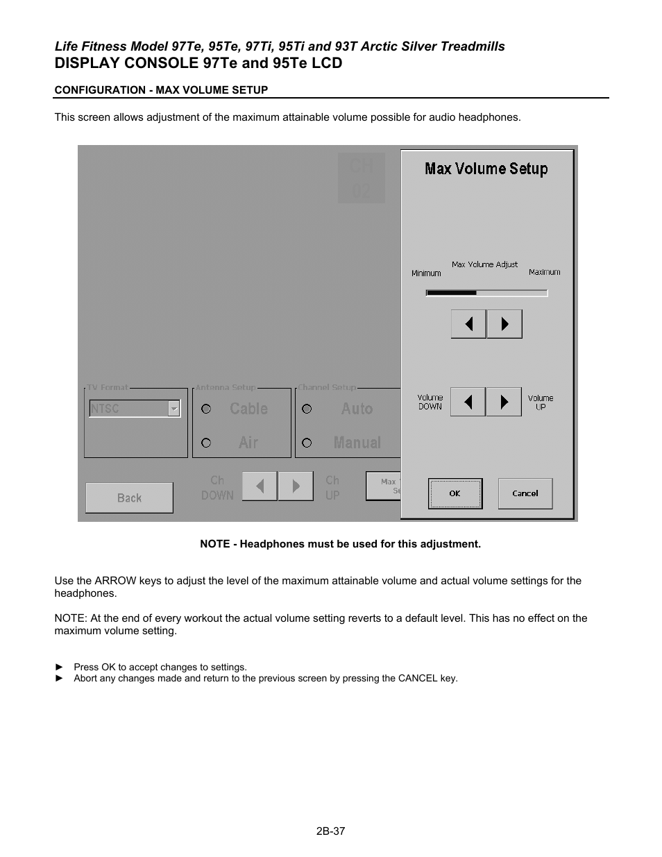 Display console 97te and 95te lcd | Life Fitness 93T User Manual | Page 104 / 190