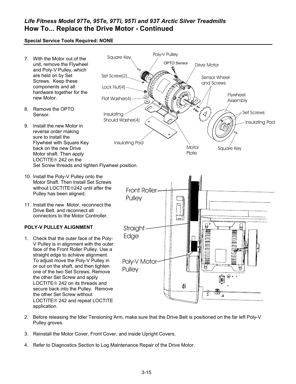 How to... replace the drive motor - continued | Life Fitness 93T User Manual | Page 130 / 190