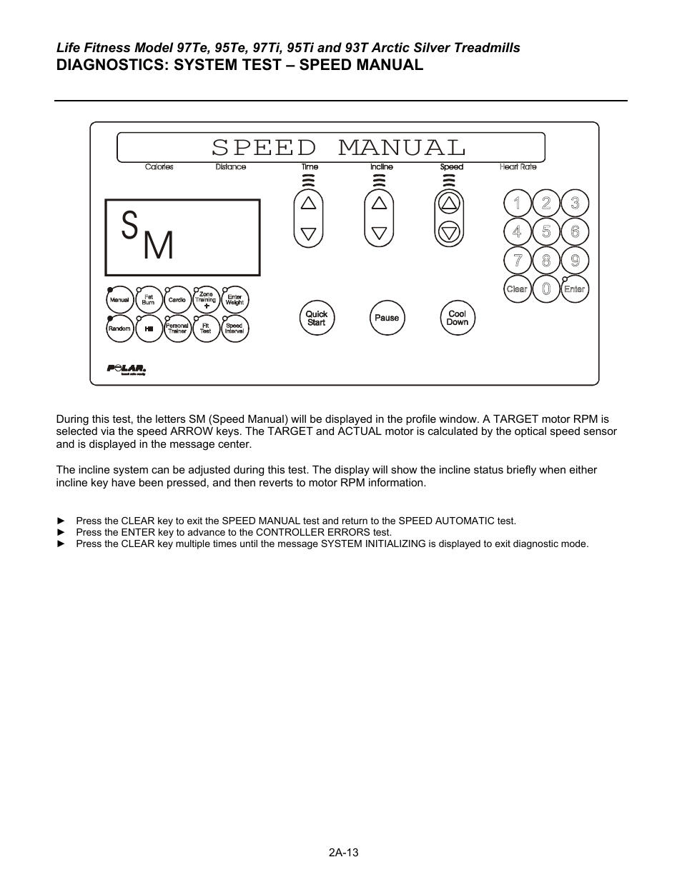 Speed manual | Life Fitness 93T User Manual | Page 38 / 190