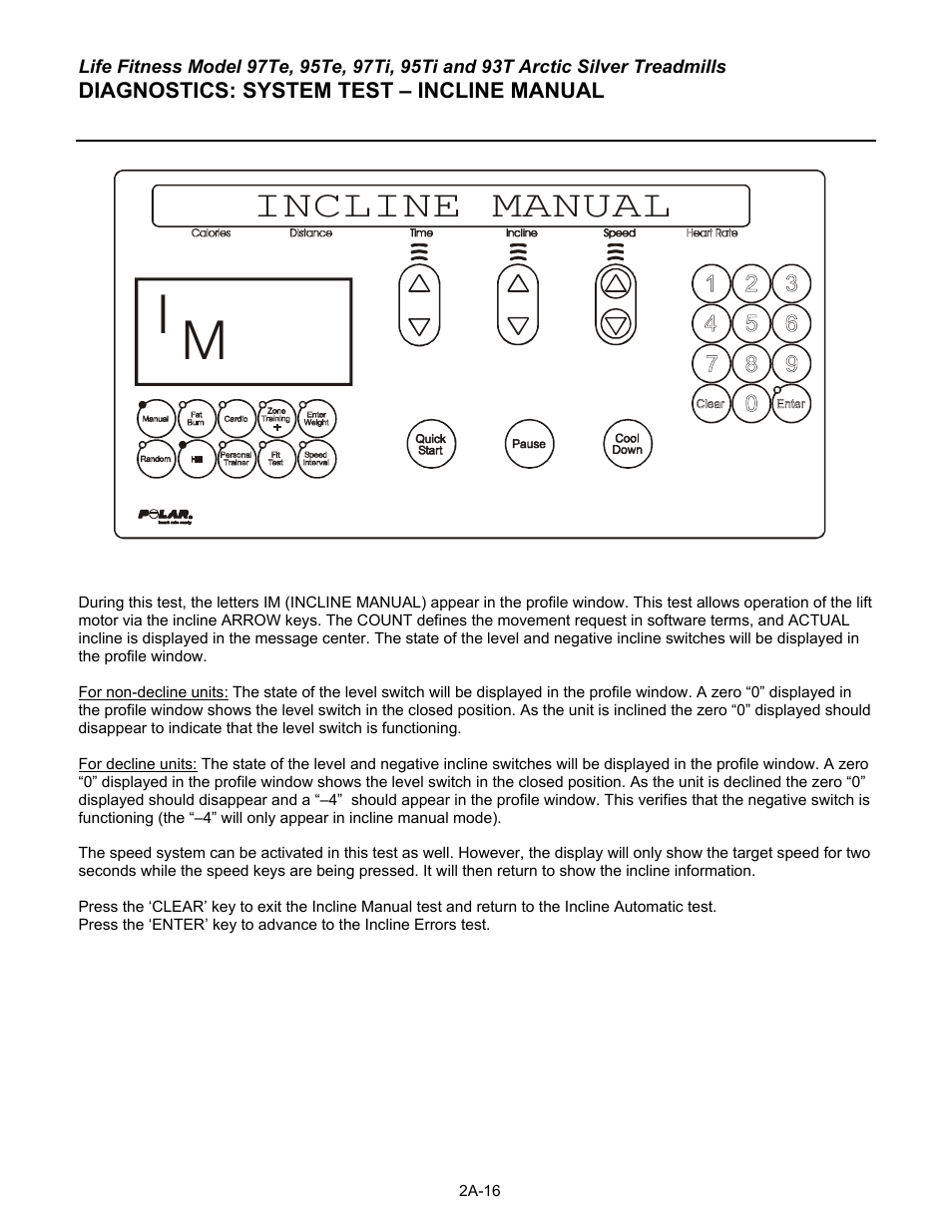 Incline manual | Life Fitness 93T User Manual | Page 41 / 190