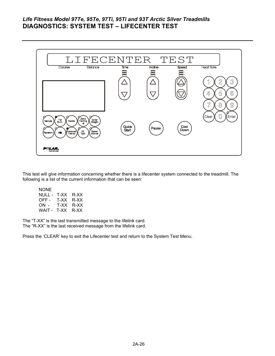 Lifecenter test | Life Fitness 93T User Manual | Page 51 / 190