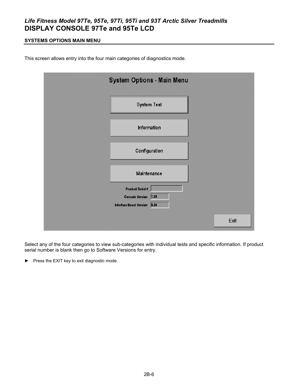 Display console 97te and 95te lcd | Life Fitness 93T User Manual | Page 73 / 190